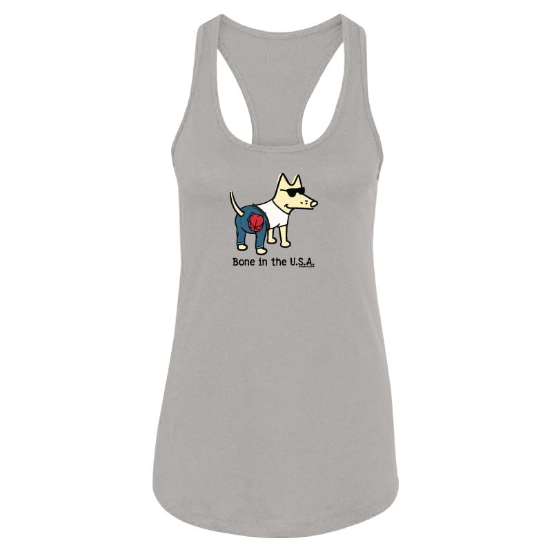 Bone In The USA - Ladies Racerback Tank Top