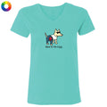 Bone In The USA - Ladies T-Shirt V-Neck