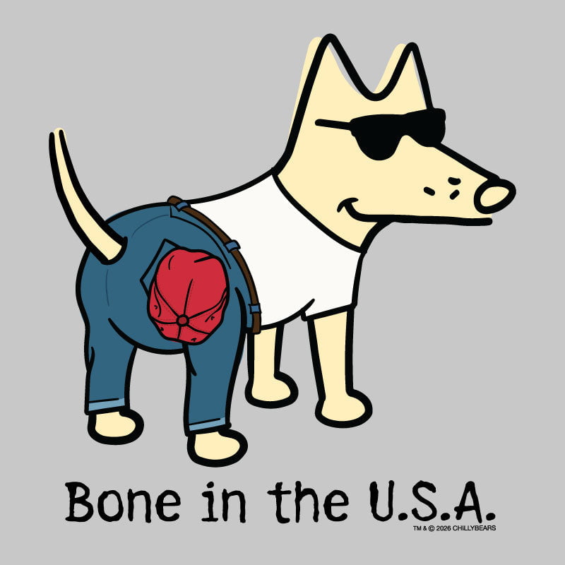 Bone In The USA - Ladies T-Shirt V-Neck