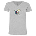 Bone In The USA - Ladies T-Shirt V-Neck