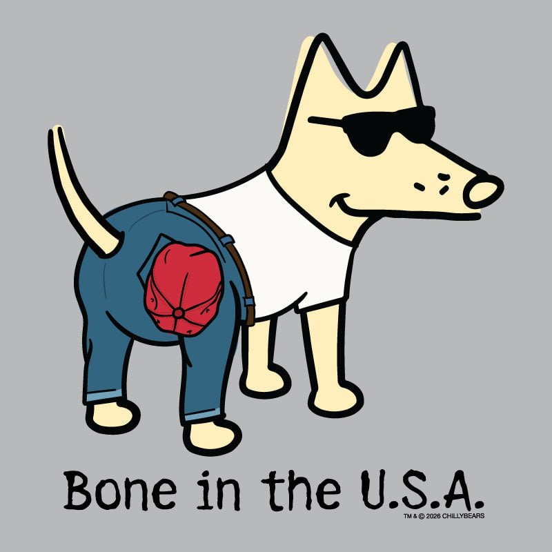 Bone In The USA - Ladies Curvy V-Neck Tee