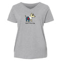 Bone In The USA - Ladies Curvy V-Neck Tee