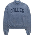 Golden Mock Neck Sweatshirt