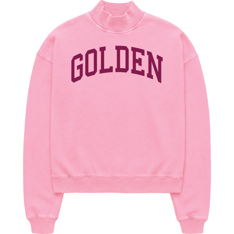 Golden Mock Neck Sweatshirt