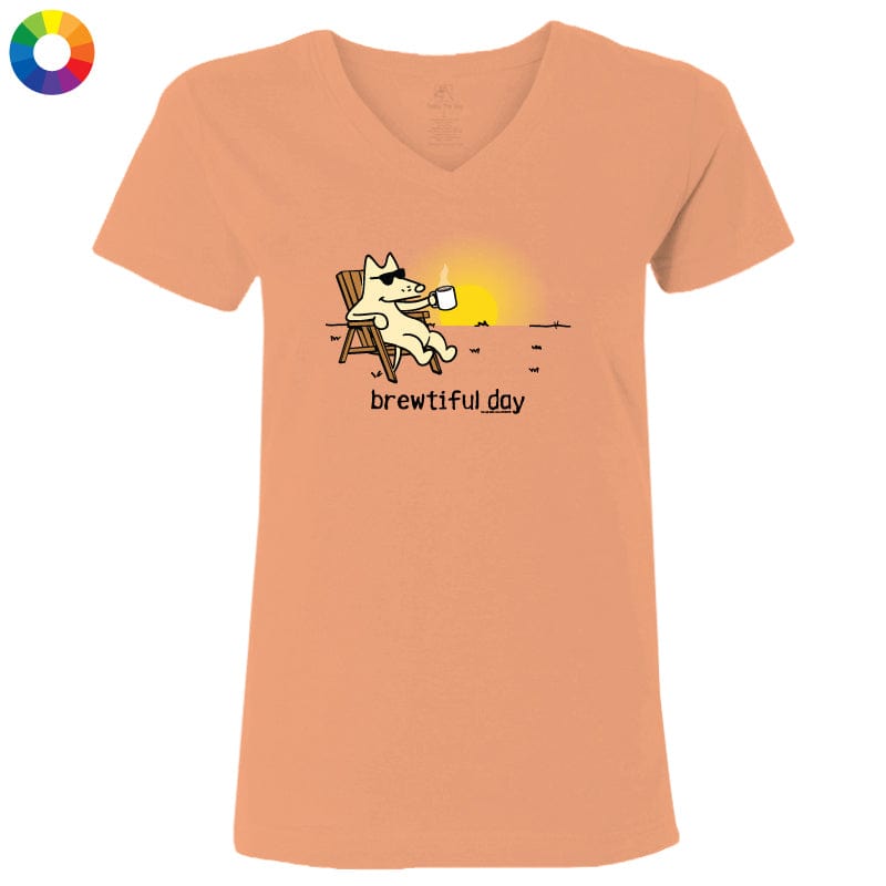 Brewtiful Day - Ladies T-Shirt V-Neck