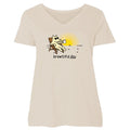 Brewtiful Day - Ladies Curvy V-Neck Tee