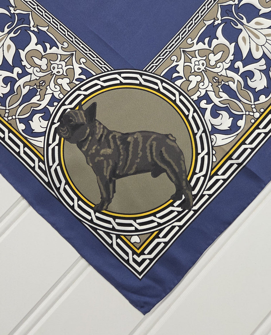 French Bulldog Silk Scarf