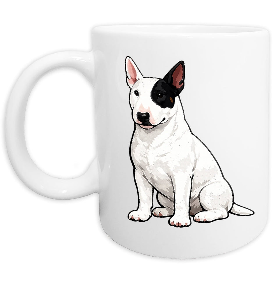 Bull Terrier Watercolor - Ceramic Mug