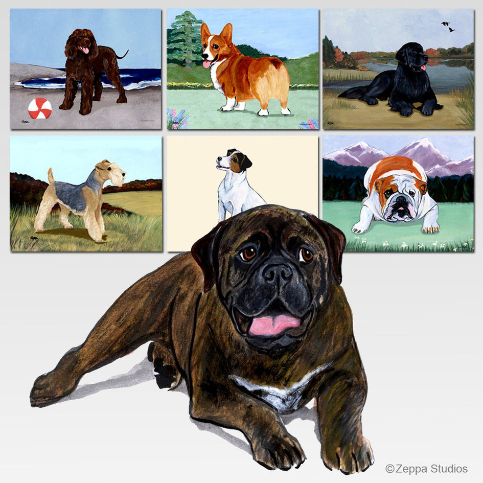 Bullmastiff Scenic Cutting Board