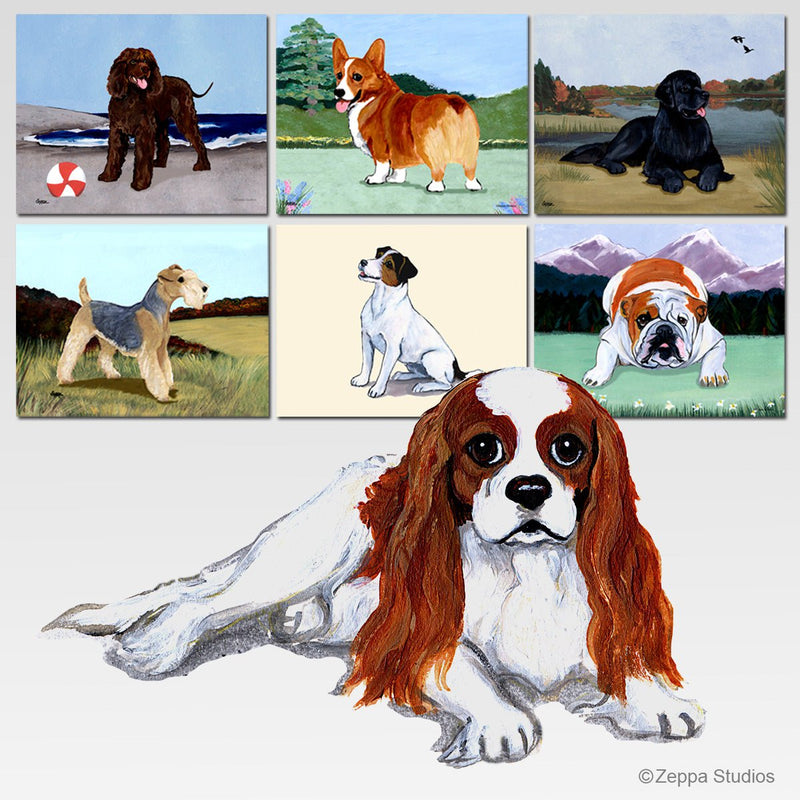 Cavalier King Charles Spaniel Scenic Cutting Board