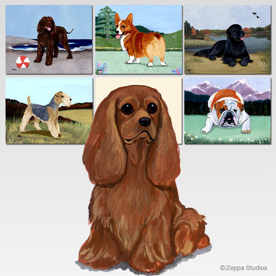 Cavalier King Charles Spaniel Scenic Cutting Board