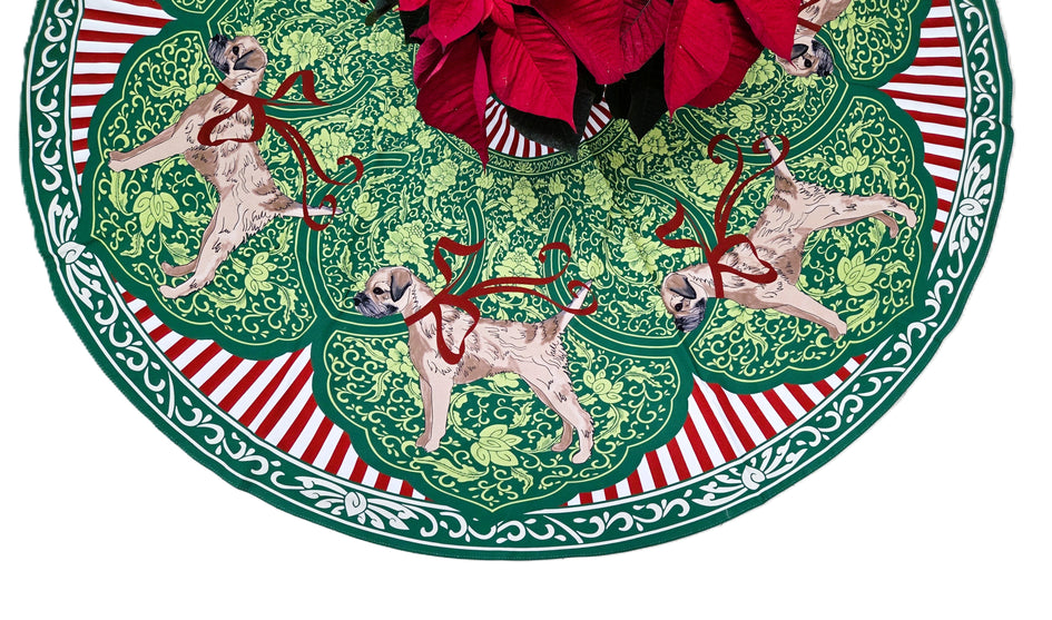 Border Terrier Christmas Tree Skirt
