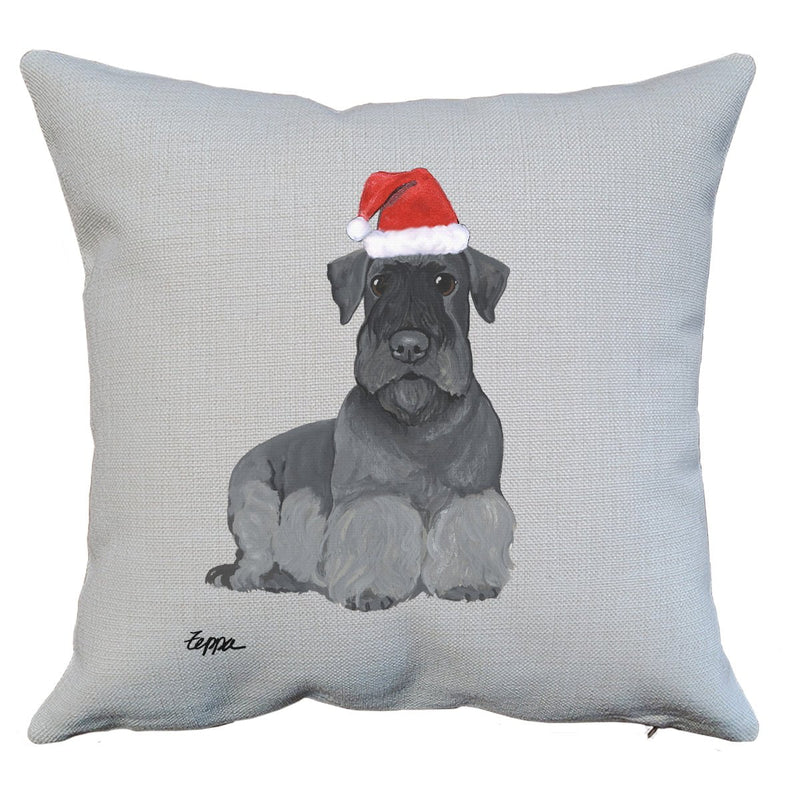 Cesky Terrier Santa Pillow Cover