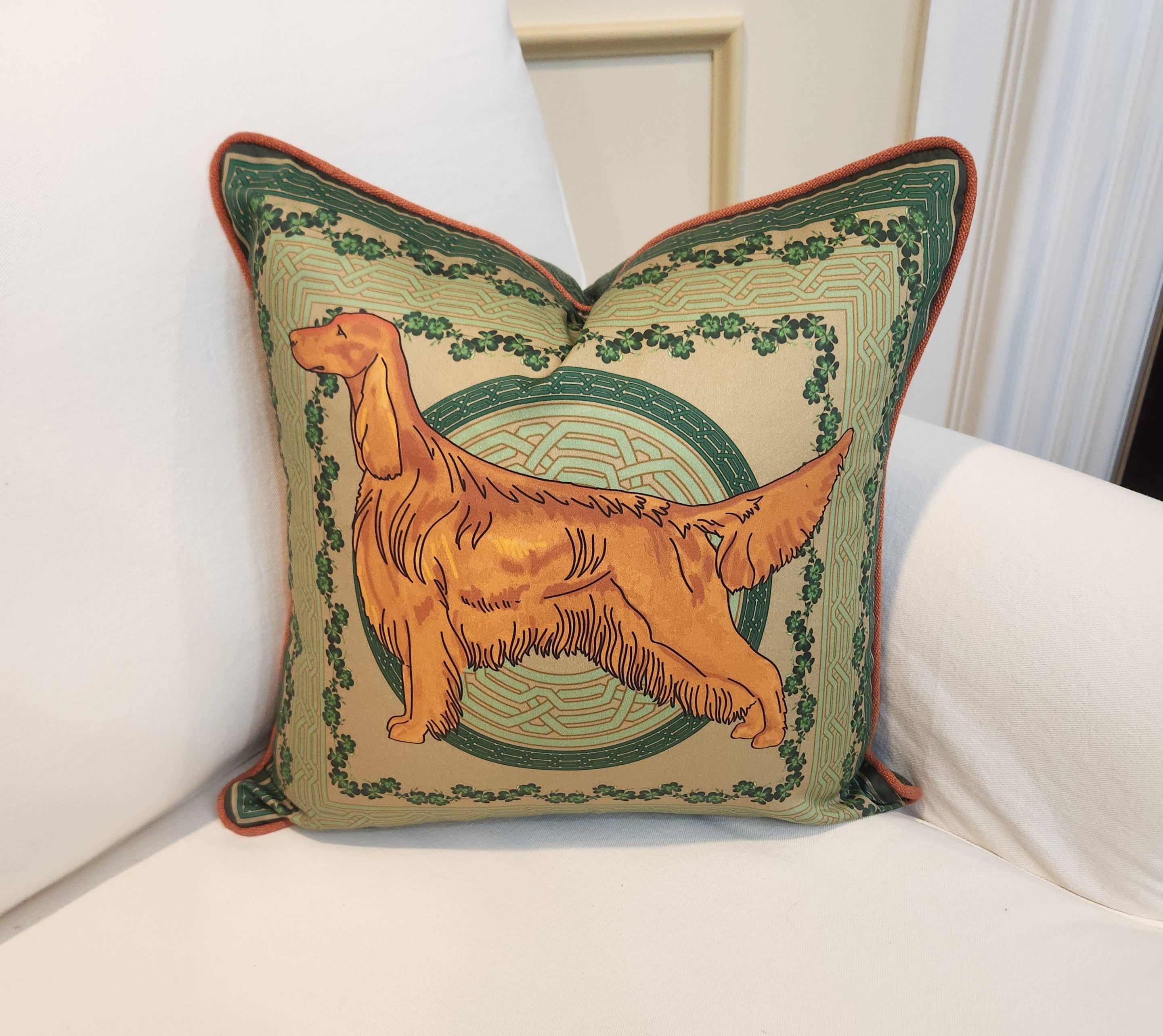 Irish Setter Dog Pillow, Pet Pillow, Dog Decor, Dog Lover orders Gift, Cushion Cover