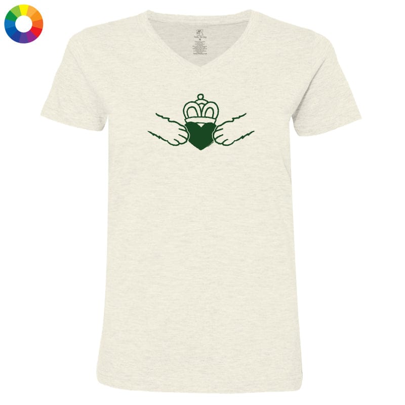Claddagh Dog - Ladies T-Shirt V-Neck