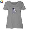Classic Pinch Me - Ladies Curvy V-Neck Tee