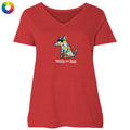 Classic Tutti Frutti - Ladies Curvy V-Neck Tee