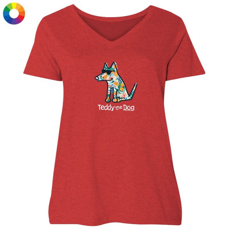 Classic Tutti Frutti - Ladies Curvy V-Neck Tee