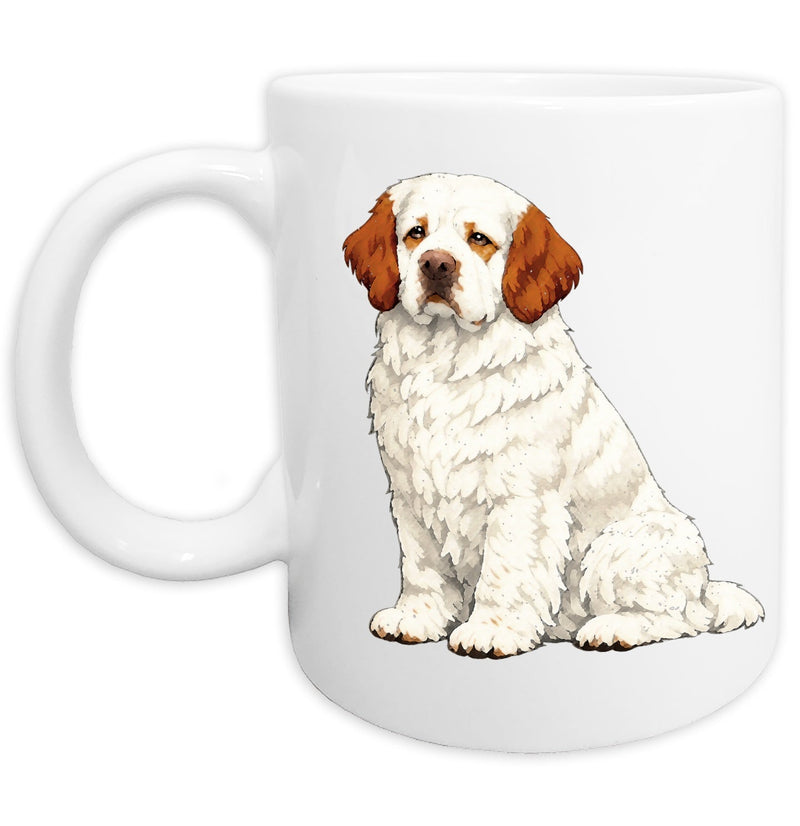 Clumber Spaniel Watercolor - Ceramic Mug