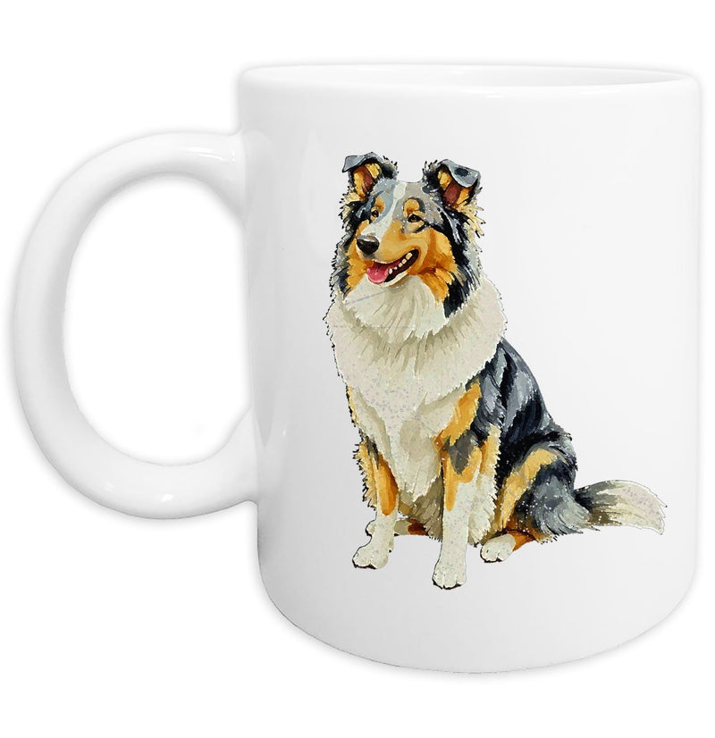 Collie Watercolor - Ceramic Mug