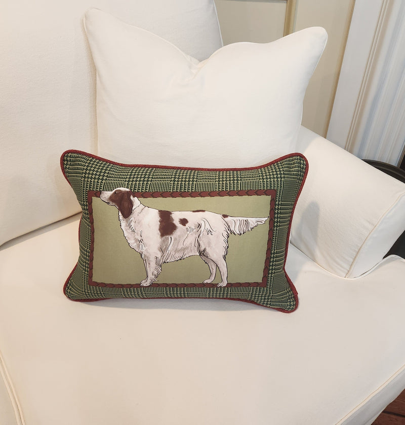 Irish Red and White Setter Decorative Pillow Cover