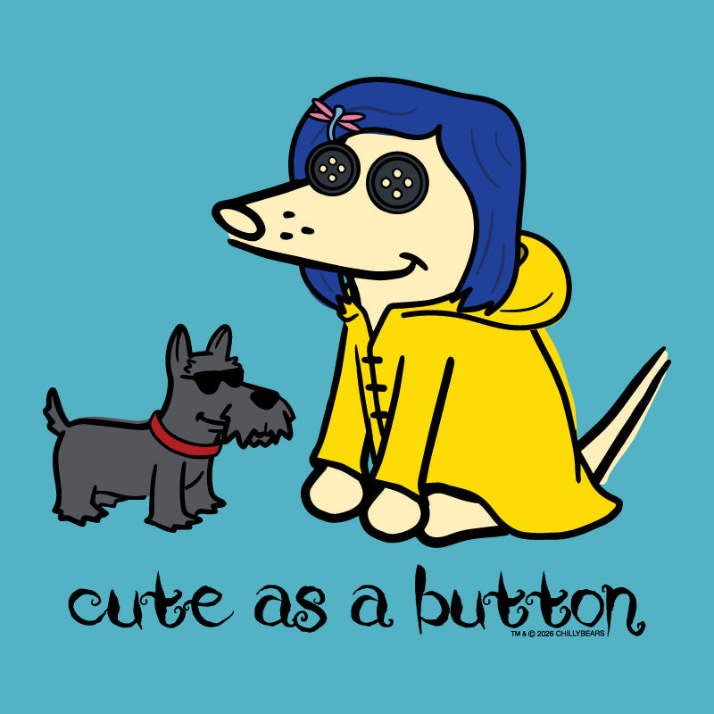 Cute as a Button  - Ladies T-Shirt V-Neck