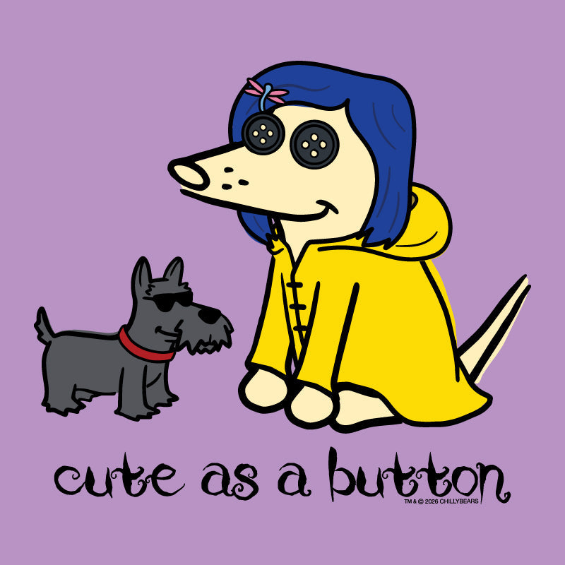 Cute as a Button  - Ladies T-Shirt V-Neck