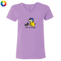 Cute as a Button  - Ladies T-Shirt V-Neck