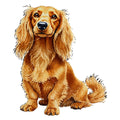 Dachshund (Red - Long Hair) Watercolor - Ceramic Mug
