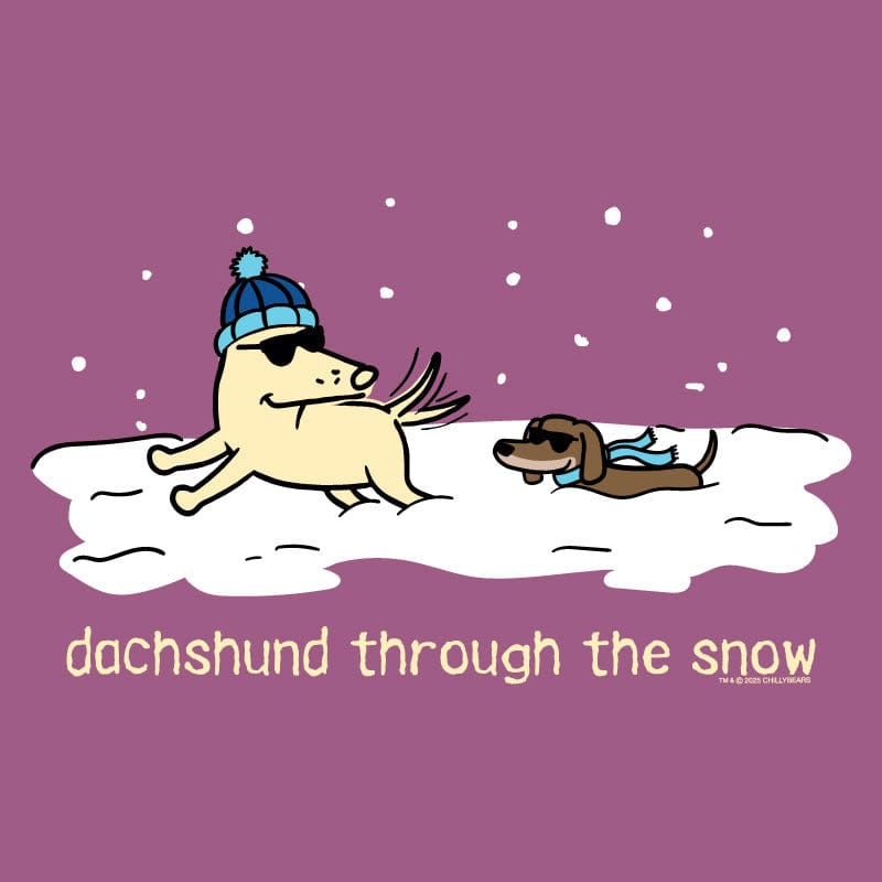 Dachshund Through the Snow - Sweatshirt Pullover Hoodie