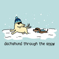 Dachshund Through the Snow - Sweatshirt Pullover Hoodie