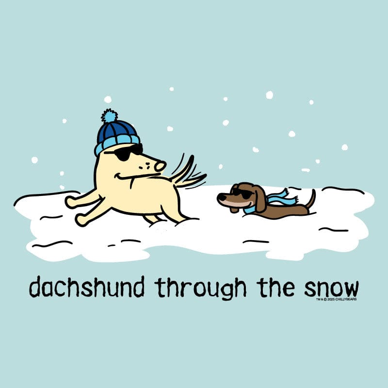 Dachshund Through the Snow - Sweatshirt Pullover Hoodie