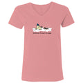 Dachshund Through the Snow - Ladies T-Shirt V-Neck