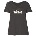 Dachshund Through the Snow - Ladies Curvy V-Neck Tee