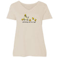 Definitely Not in a Row - Ladies Curvy V-Neck Tee