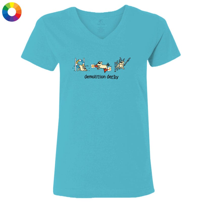 Demolition Derby - Ladies T-Shirt V-Neck