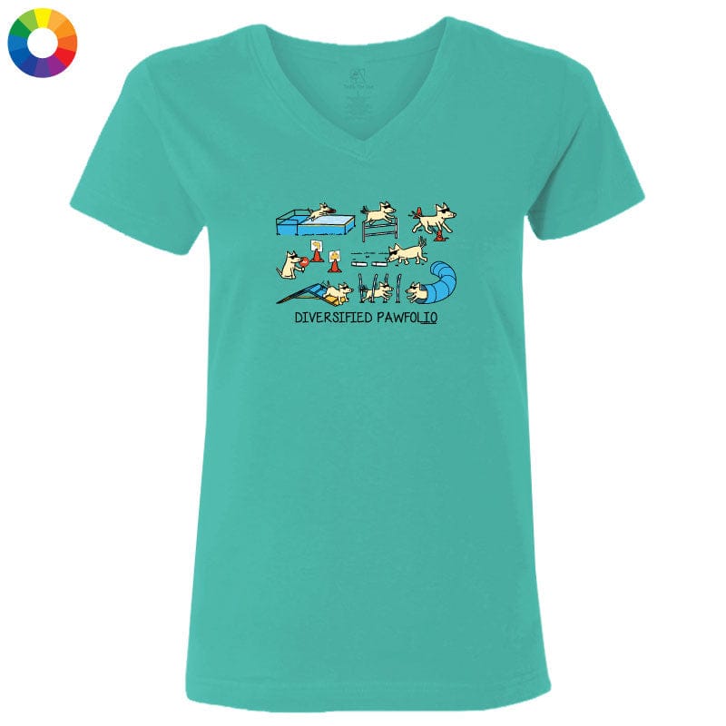 Diversified Pawfoilio Agility - Ladies T-Shirt V-Neck