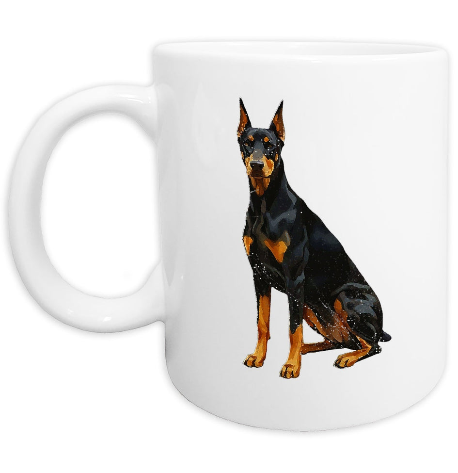 Doberman Pinscher Watercolor - Ceramic Mug