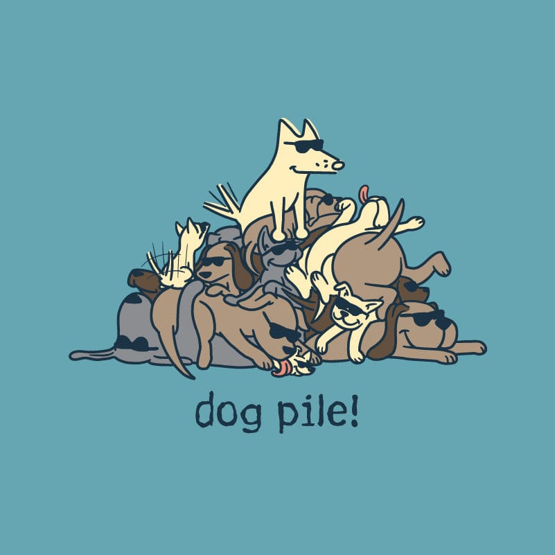 Dog Pile - Ladies Curvy V-Neck Tee