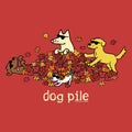 Dog Pile Autumn - Ladies Curvy V-Neck Tee
