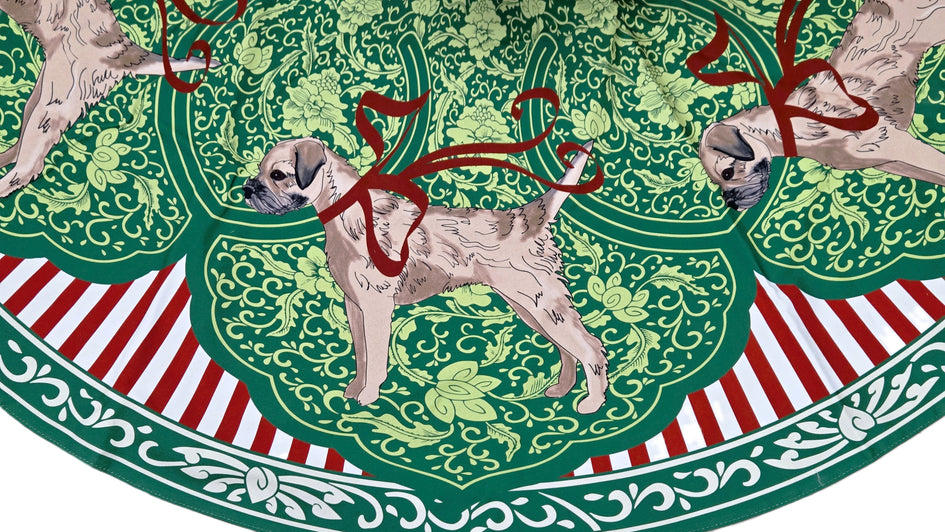 Border Terrier Christmas Tree Skirt