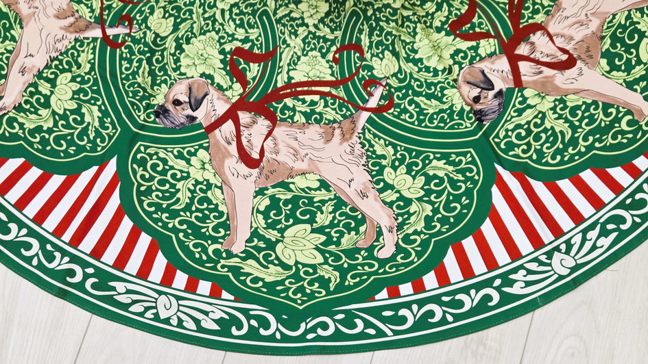 Border Terrier Christmas Tree Skirt