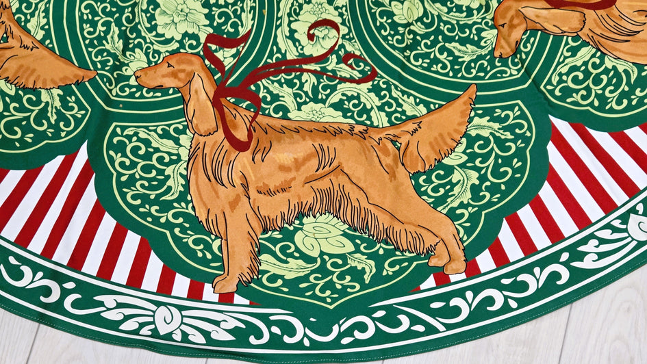 Irish Setter Christmas Tree Skirt
