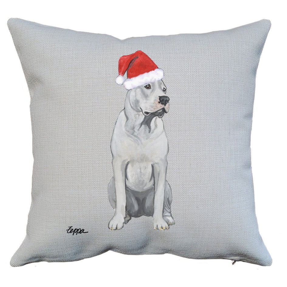 Dogo Argentino  Santa Pillow Cover