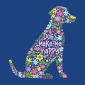 Dogs Make Me Happy - Ladies T-Shirt V-Neck