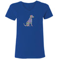 Dogs Make Me Happy - Ladies T-Shirt V-Neck