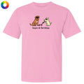 Pink t-shirt with Dogue de Bordeaux design on a white background