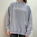 Easily Distracted By Dogs Embroidered Mock Neck Crewneck Sweatshirt