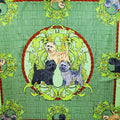 Cairn Terrier Green Square Silk Scarf