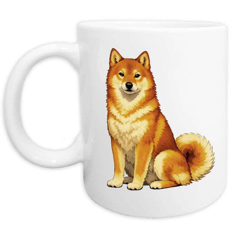 Finnish Spitz Watercolor - Ceramic Mug